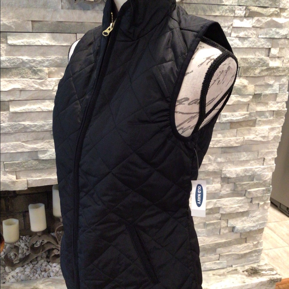 Old navy black quilted vest